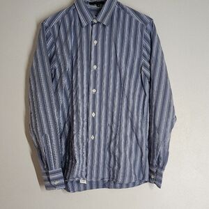 Classic Blue Striped Men's Shirt